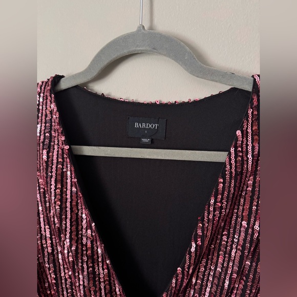 Bardot Sequin Wrap Dress - Picture 5 of 8